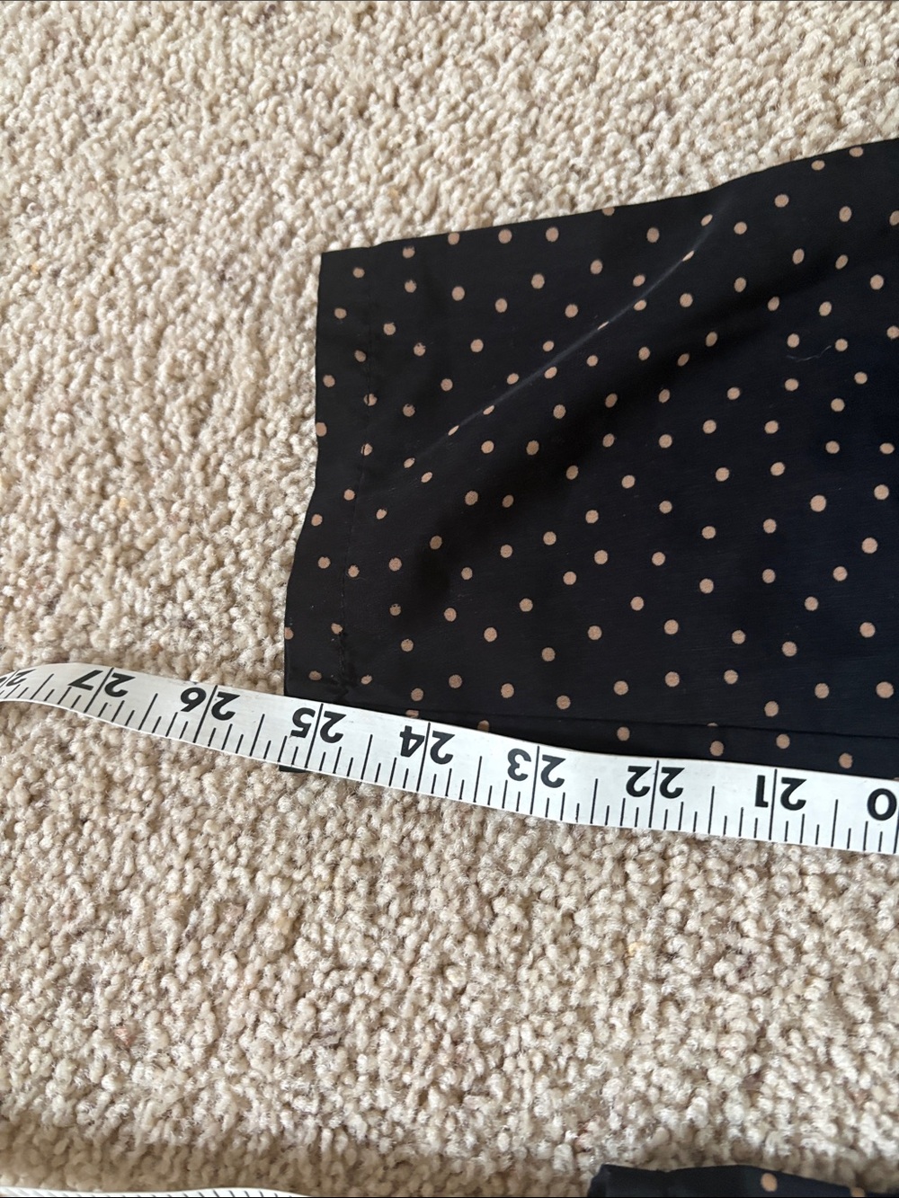 Forever 21 Black Silky Dress Pants with Tan Polka Dots - Picture 7 of 7
